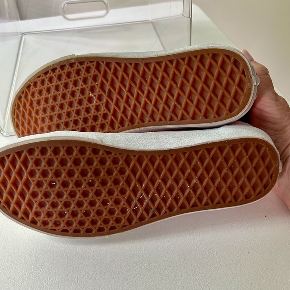 Vans Leather Old Skool Lo Top Skate Shoes - PINK Size 8.5 EUC - Picture 4 of 4